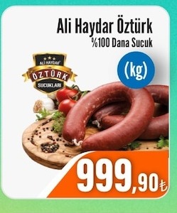 Ali Haydar Öztürk %100 Dana Sucuk (Kg)
