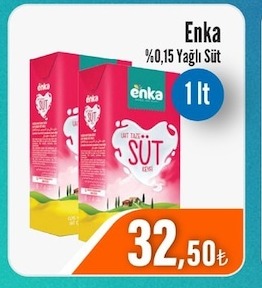 Enka %0.15 Yağlı Süt 1Lt
