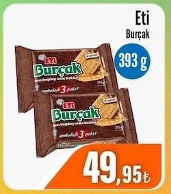 Eti Burçakormik Çıtır Bisküvi 3'Lü Paket 393G