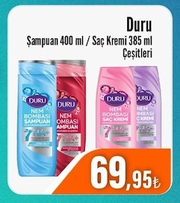 Duru Şampuan 400Ml / Saç Kremi 385Ml Çeşitleri