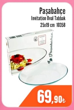 Paşabahçe Invitation Oval Tabak 25X19 Cm