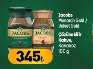 Jacobs Monarch Gold / Velvet Gold Çözünebilir Kahve Kavanoz 100G
