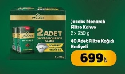 Jacobs Monarch Filtre Kahve 2 X 250 G