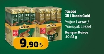 Jacobs 3Ü1 Arada Gold Karışım Kahve 40 X 18 G