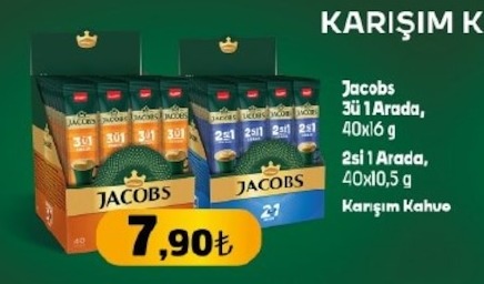 Jacobs 3Ü 1 Arada 40X6G Ve 2Si 1 Arada 40X10.5G Karışım Kahve