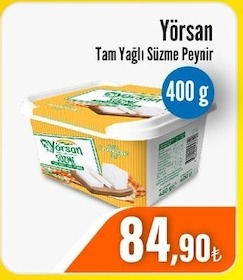 Yörsan Tam Yagli Süzme Peynir 400G