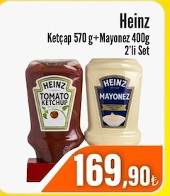 Heinz Ketçap 570G+Mayonez 400G 2'Li Set