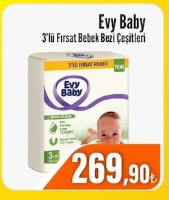 Evy Baby 3'Lü Fırsat Bebek Bezi Çeşitleri