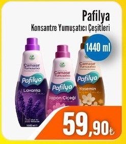 Pafilya Konsantre Yumuşatıcı Çeşitleri 1440 Ml