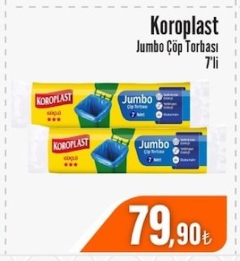 Koroplast Jumbo Çöp Torbası 7'Li