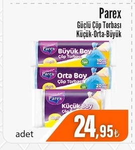 Parex Güçlü Çöp Torbası Küçük-Orta-Büyük