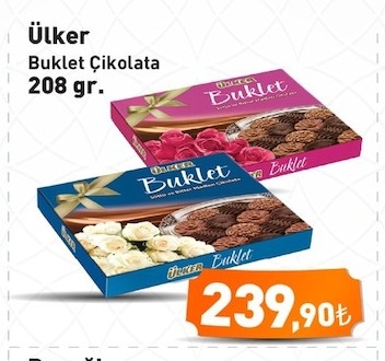 Ülker Buklet Çikolata 208 Gr.