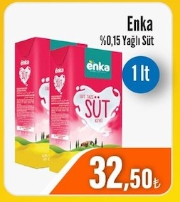 Enka %0,15 Yağlı Süt 1 Lt