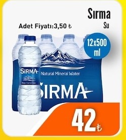 Sırma Doğal Maden Suyu 12X500 Ml