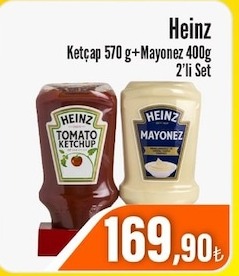 Heinz Ketçap 570 G+Mayonez 400G 2'Li Set