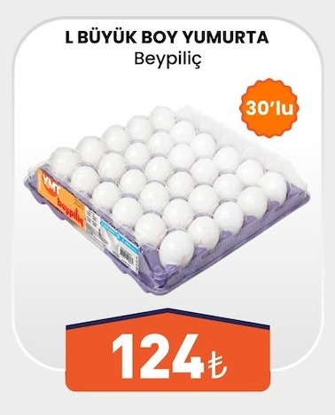 L Büyük Boy Yumurta 30'Lu