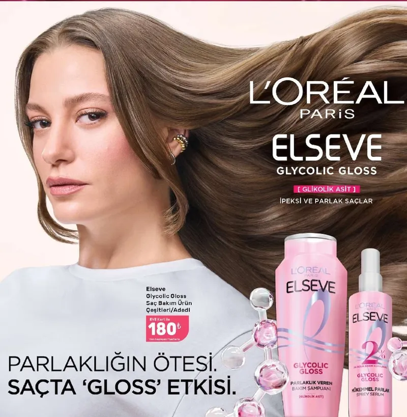 L'Oréal Paris Elseve Glycolic Gloss Saç Bakım Ürün Çeşitleri/Adedi