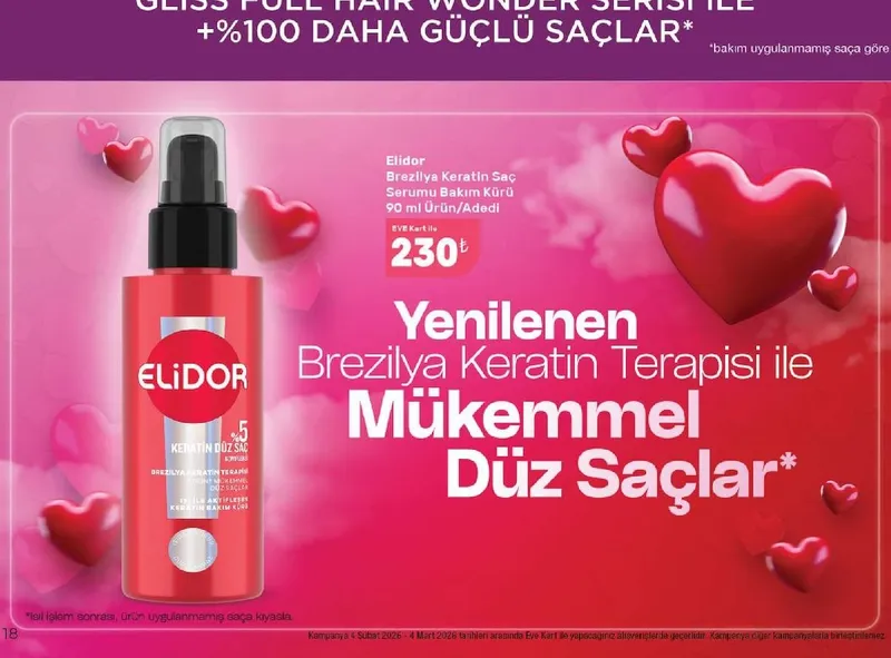 Elidor Brezilya Keratin Saç Serumu Bakım Kürü 90 Ml
