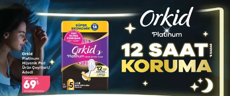 Orkid Platinum Hijyenik Ped Ürün Çeşitleri