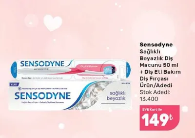 Sensodyne Sağlıklı Beyazlık Diş Macunu 50 Ml + Diş Eti Bakım Diş Fırçası
