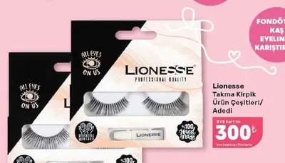 Lionesse Takma Kirpik Ürün Çeşitleri/ Adedi