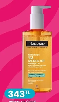 Neutrogena Sivilce Karşıtı %2 Salisilik Asit Temizleyici Jel