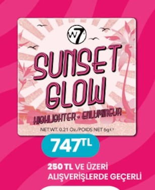 W7 Sunset Glow Highlighter 6G