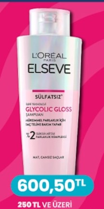 L'Oréal Paris Elseve Sülfatsiz Glycolic Gloss Şampuan