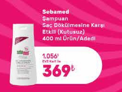 Sebamed Şampuan Saç Dökülmesine Karşı Etkili (Kutusus) 400 Ml Ürün/Adedi