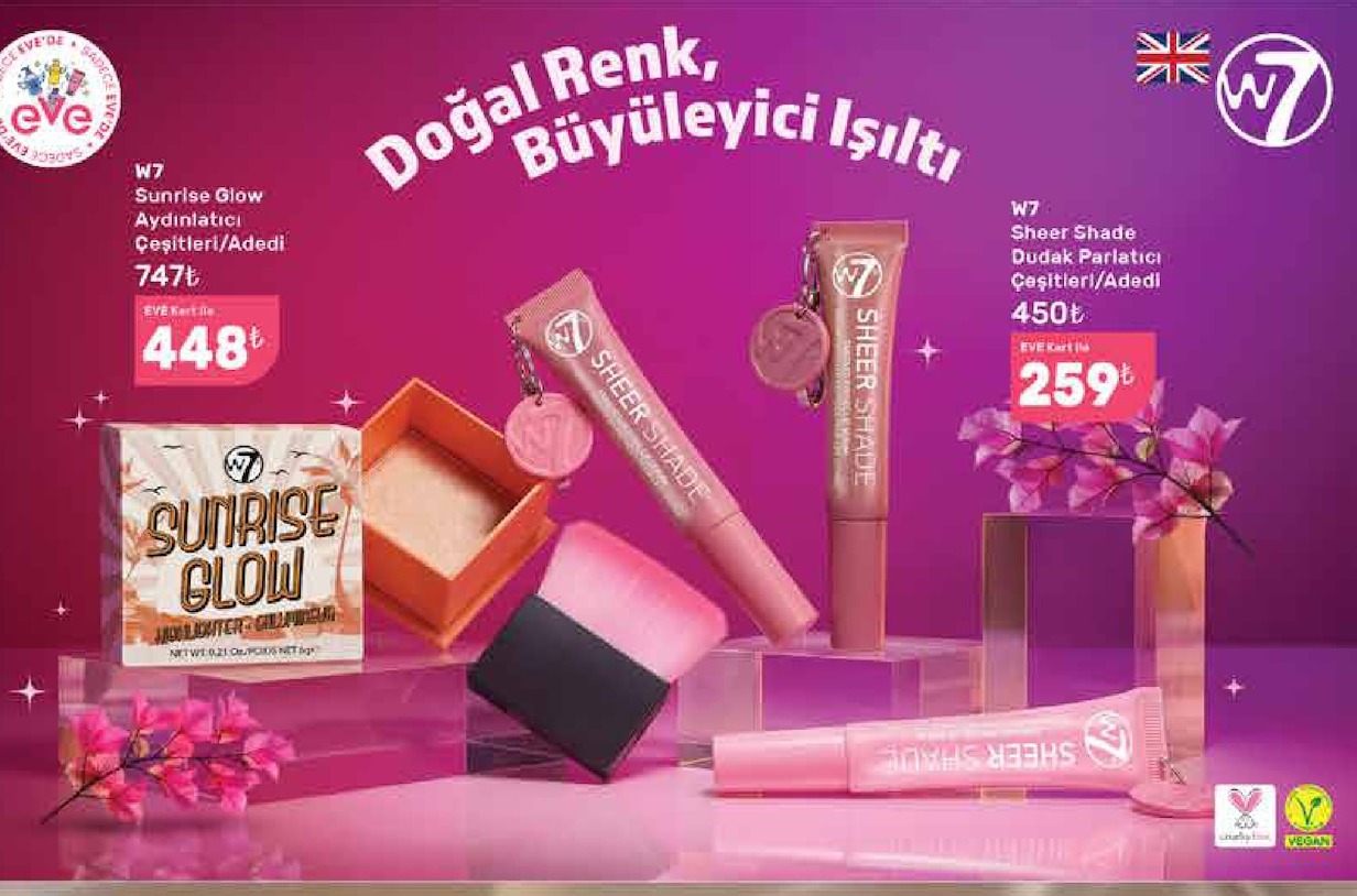 W7 Sunrise Glow Aydınlatıcı Çeşitleri/Adedi