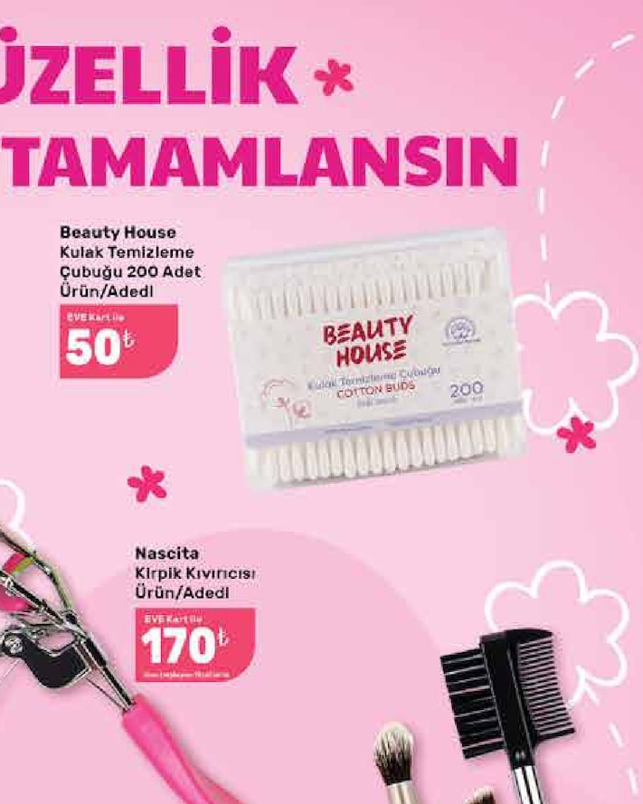 Beauty House Kulak Temizleme Çubuğu 200 Adet