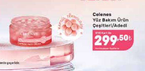 Celenes Yüz Bakım Ürün Çeşitleri/Adedi