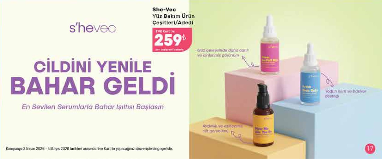 She-Vec Yüz Bakım Ürün Çeşitleri