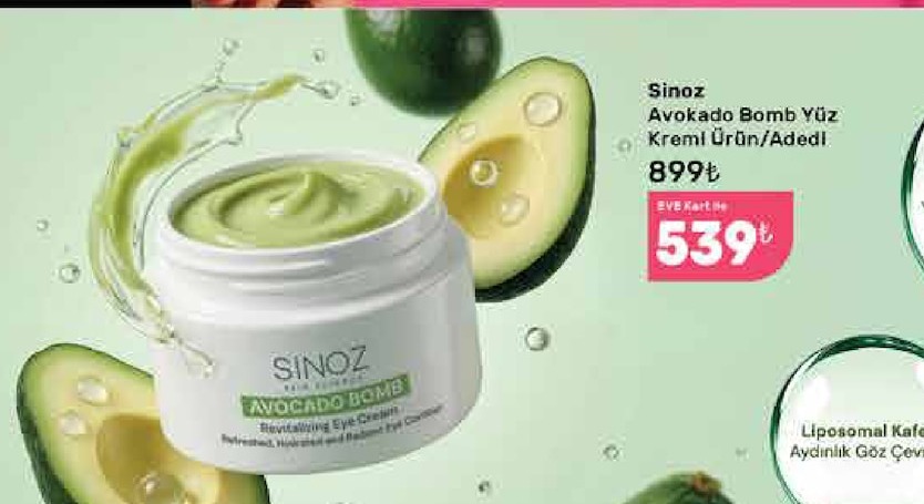 Sinoz Avokado Bomb Yüz Kremi