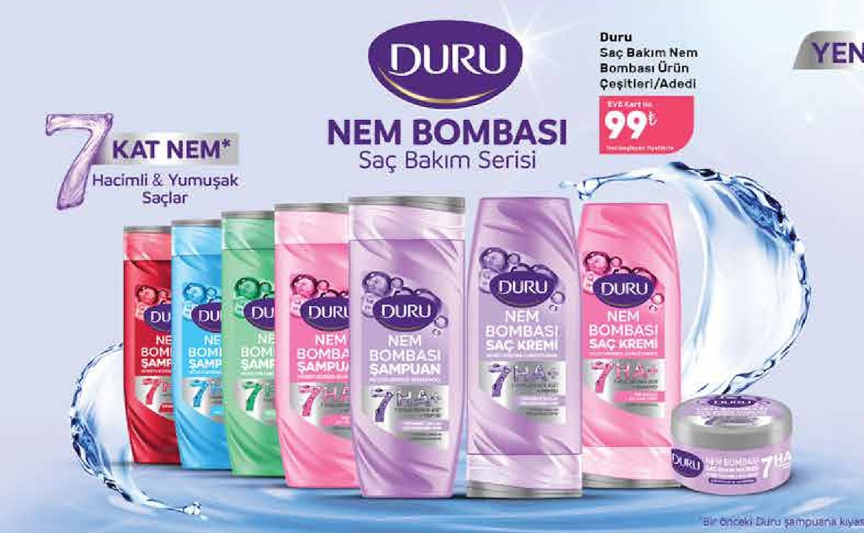 Duru Nem Bombası Saç Bakım Serisi