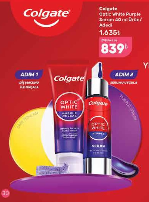 Colgate Optic White Purple Serum 40 Ml Ürün