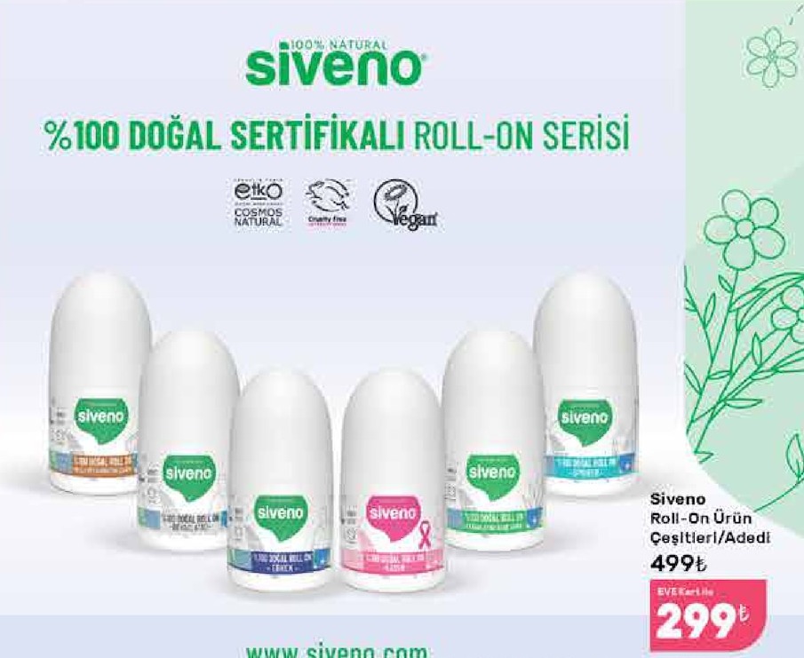 Siveno Roll-On Ürün Çeşitleri/Adedi