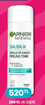 Garnier Saf & Temiz Salisilik Sivilce İzi Karşıtı Peeling Tonik