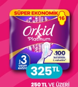 Orkid Platinum 3'Lü Uzun Extra 16 Adet