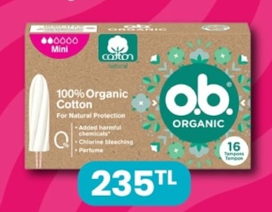 Ob Organic Mini 16 Tampons