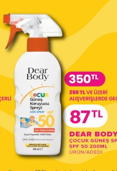 Dear Body Güneş Sonrasi Aloe Vera Jel 200Ml