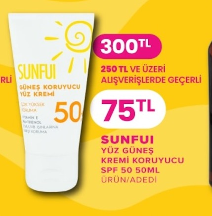 Sunfui Yüz Güneş Kremi Koruyucu Spf 50 50Ml
