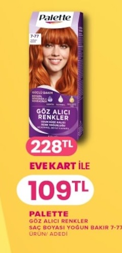 Palette Göz Alıcı Renkler Saç Boyası Yoğun Bakır 7-77