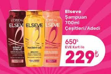 Elseve Şampuan 700Ml Çeşitleri