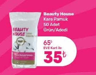 Beauty House Kare Pamuk 50 Adet