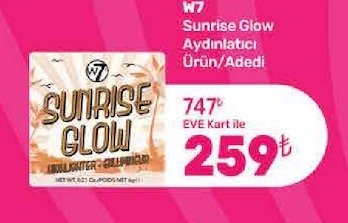 W7 Sunrise Glow Aydınlatıcı 1 Adet
