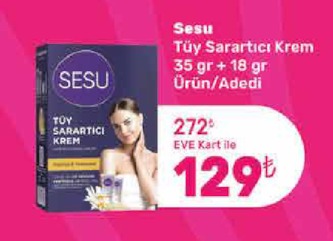 Sesu Tüy Sarartıcı Krem 35Gr + 18Gr