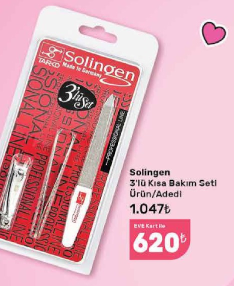Solingen 3'Lü Kısa Bakım Seti Ürün/Adedi