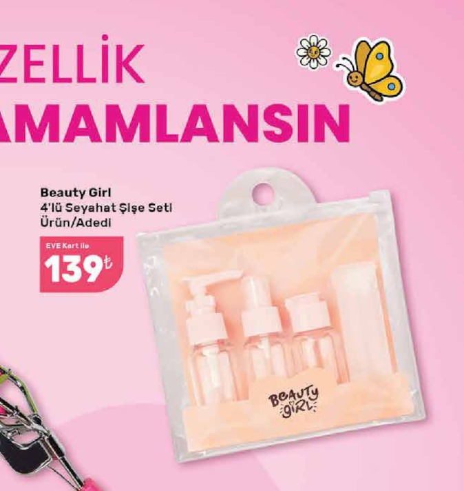 Beauty Girl 4'Lü Seyahat Şişe Seti