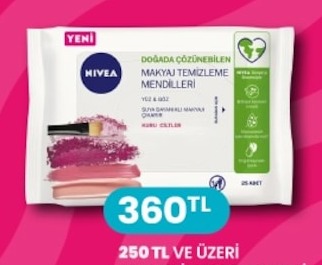 Nivea Doğada Çözünebilen Makyaj Temizleme Mendilleri 25 Adet